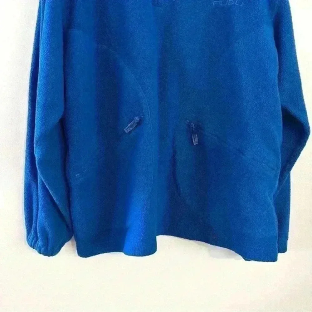Fubu Men's Fleece Sweater Sweatshirt Size XL‎ 1/4 Zip Pullover Blue